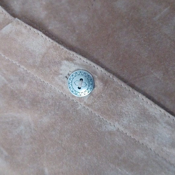 Chicos Genuine Leather Button Down - Picture 4 of 9